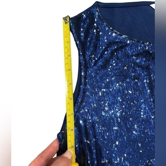 Camaieu Sequenced Midnight Blue Women Top - Picture 5 of 9